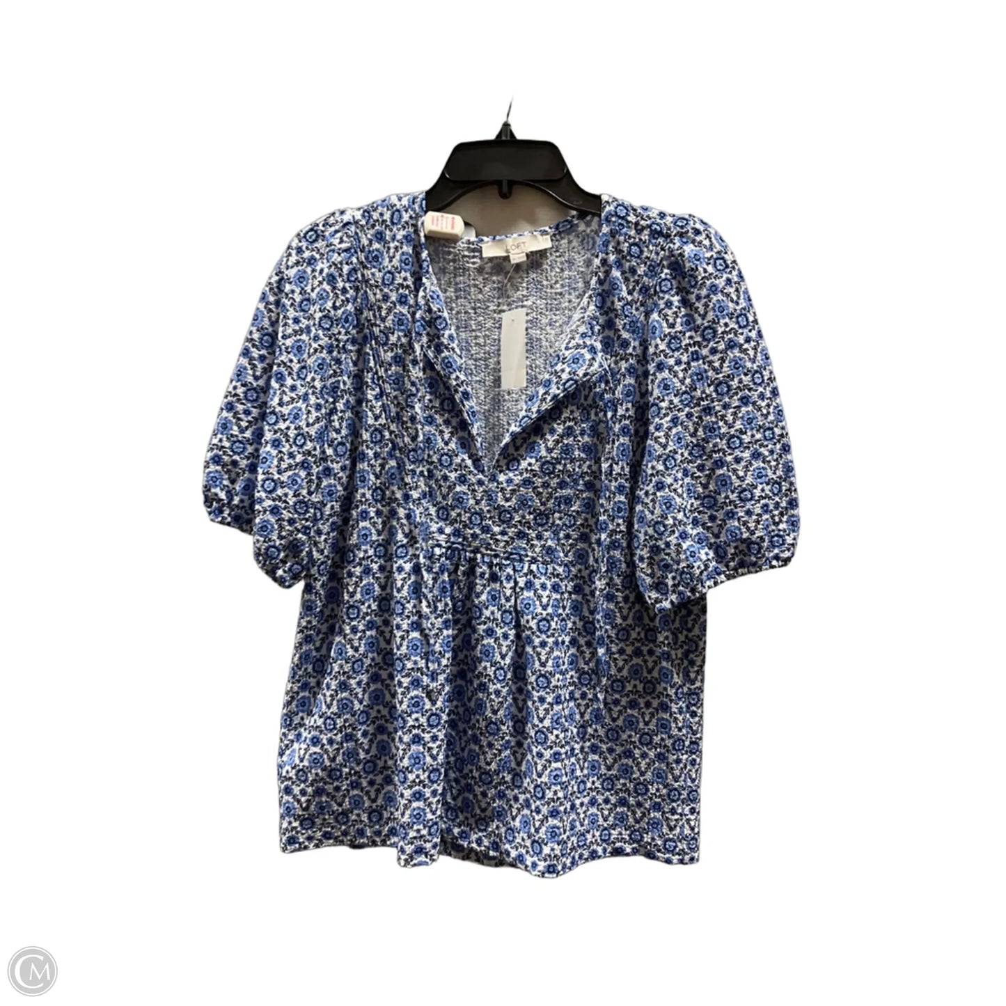 Top Short Sleeve By Loft In Blue, Size: M