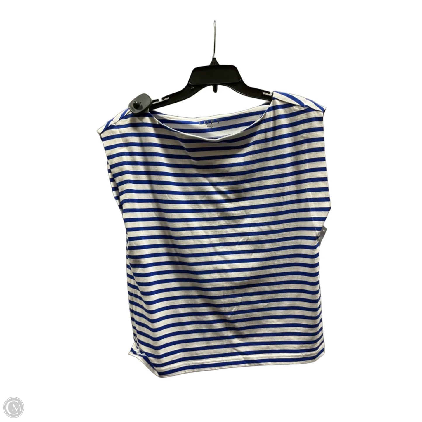 Top Sleeveless By Loft In Striped Pattern, Size: L