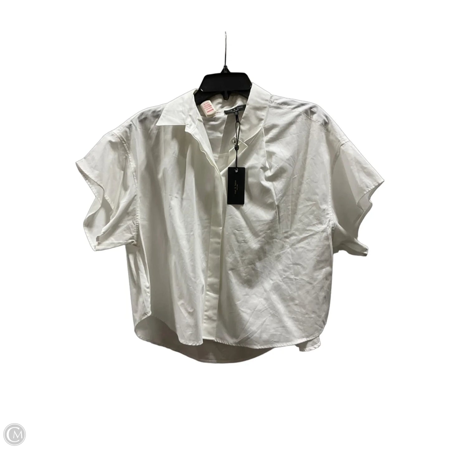Blouse Short Sleeve By Rag And Bone In White, Size: M