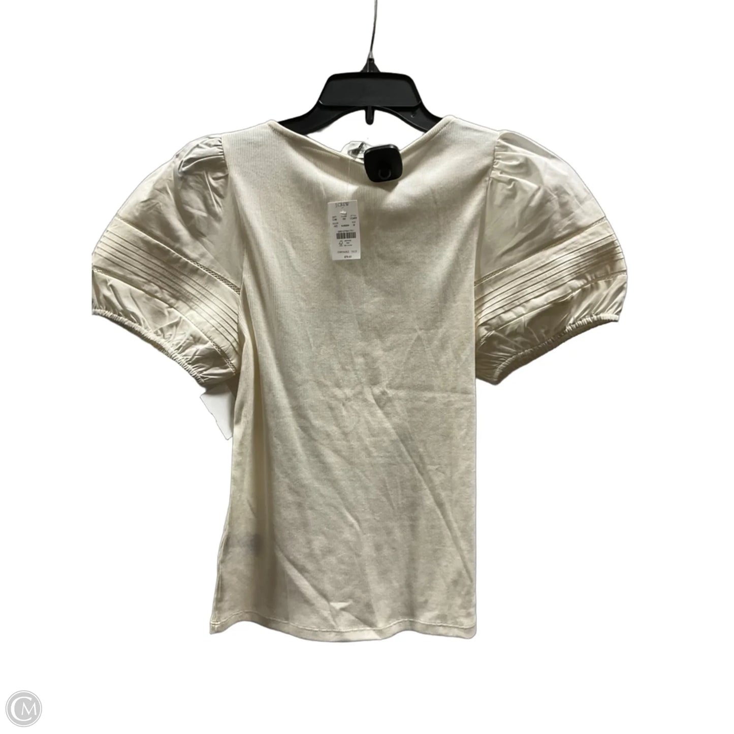 Top Short Sleeve By J. Crew In Cream, Size: M