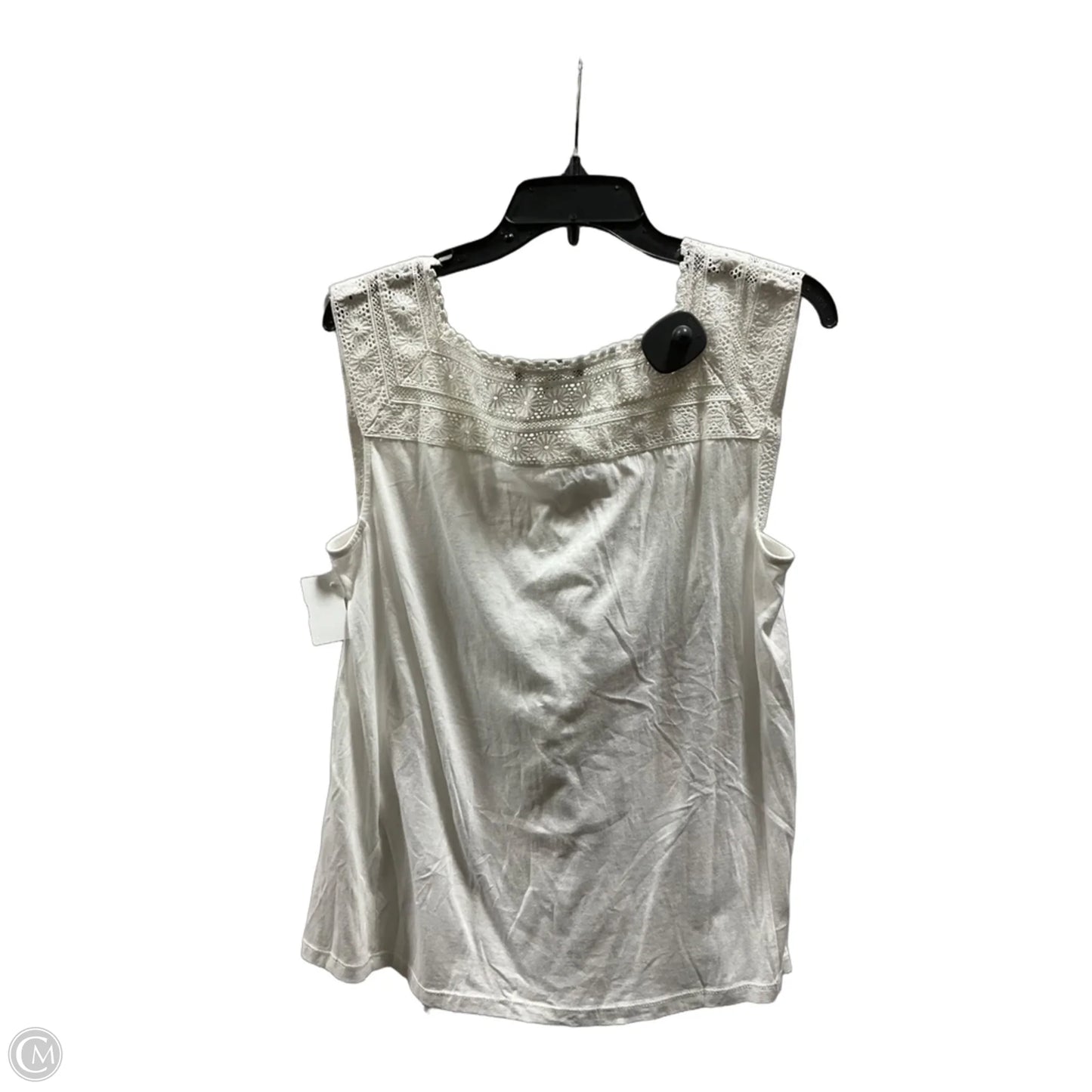 Top Sleeveless By Banana Republic In Cream, Size: M