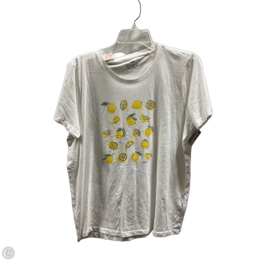 Top Short Sleeve By J. Crew In White, Size: L