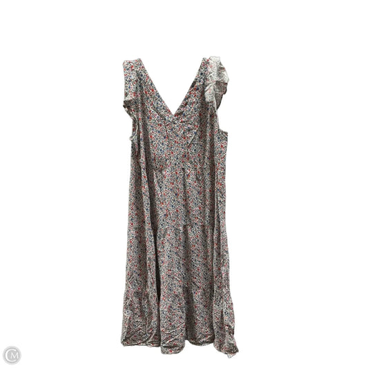 Dress Casual Midi By Loft In Floral Print, Size: M