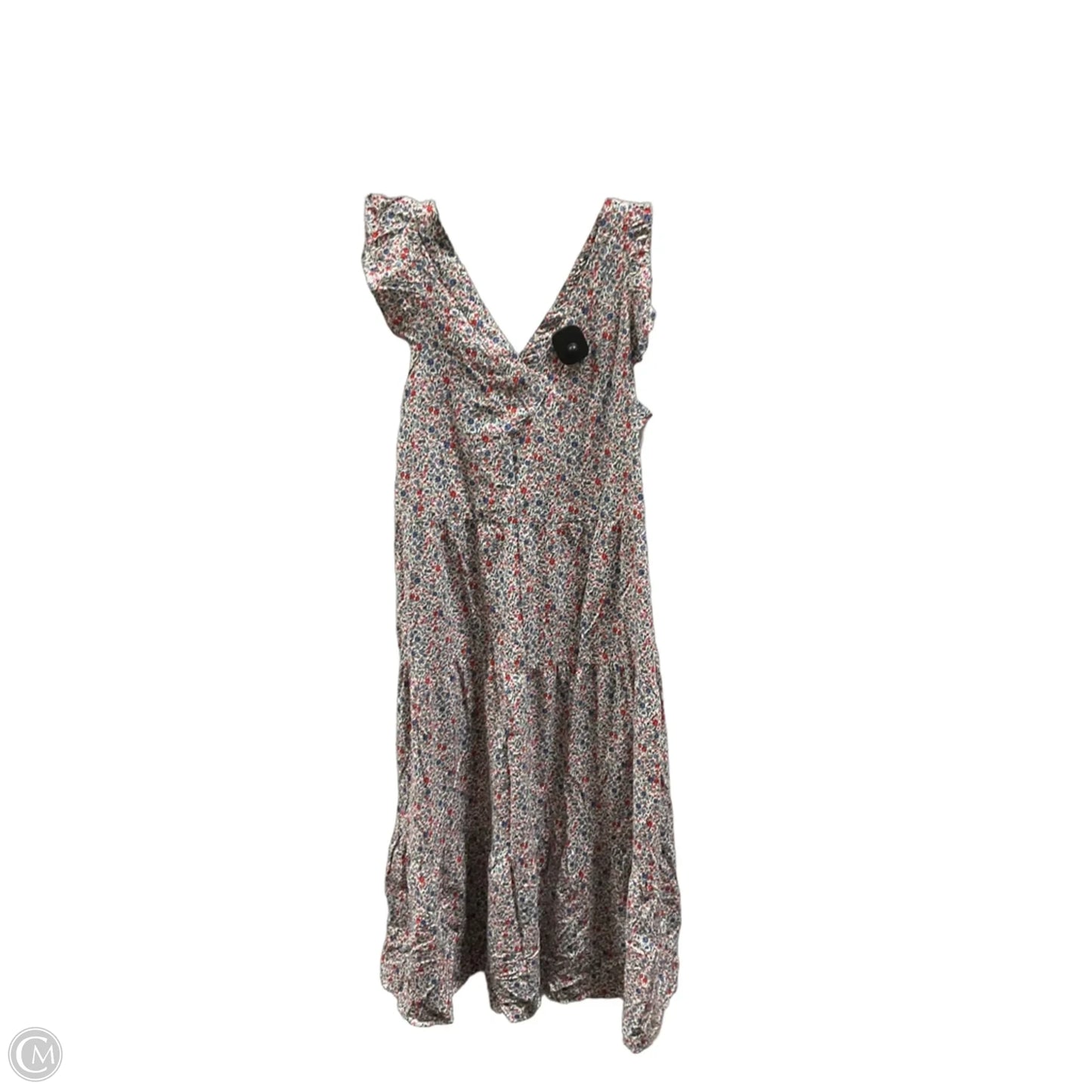 Dress Casual Midi By Loft In Floral Print, Size: M