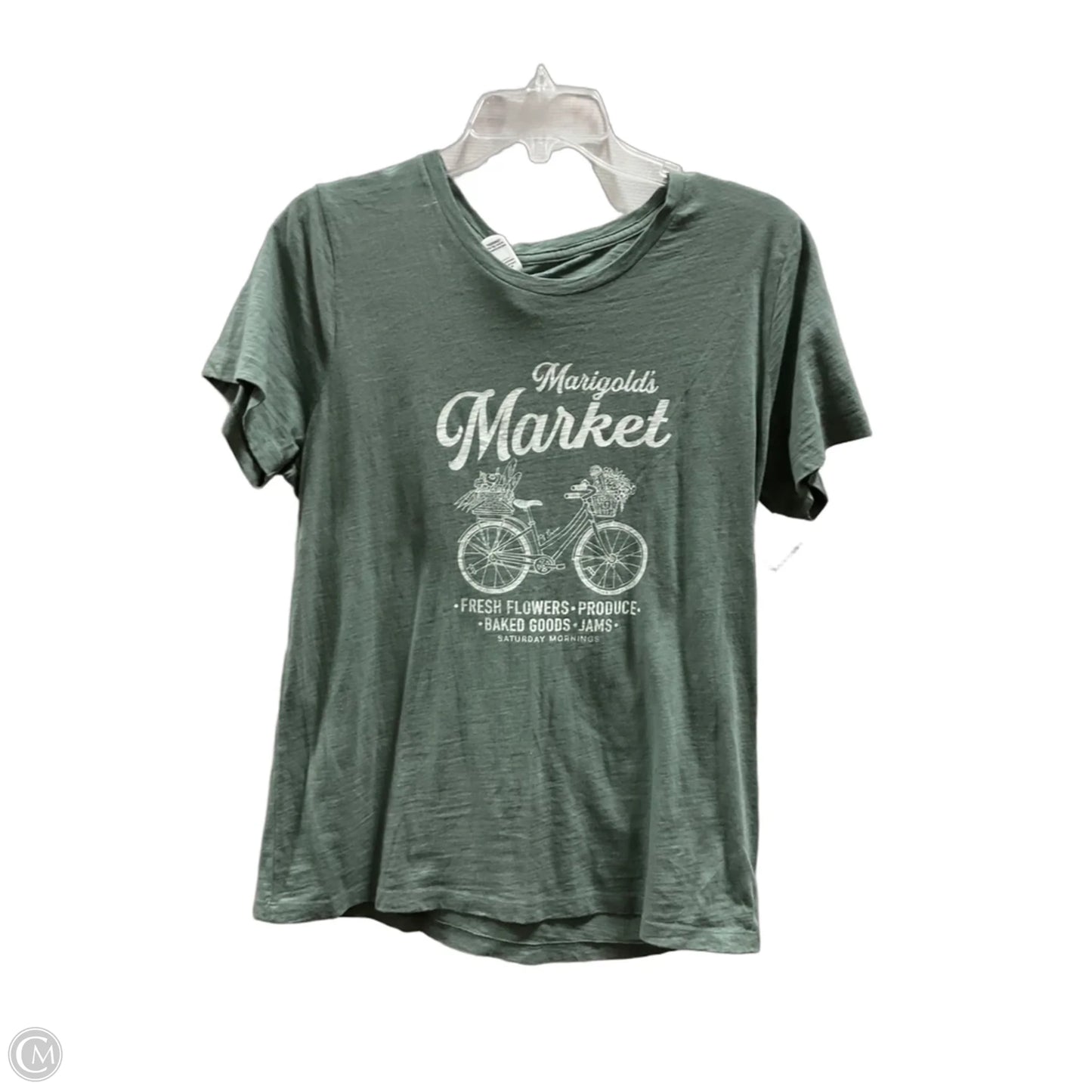 Top Short Sleeve By J. Crew In Green, Size: L