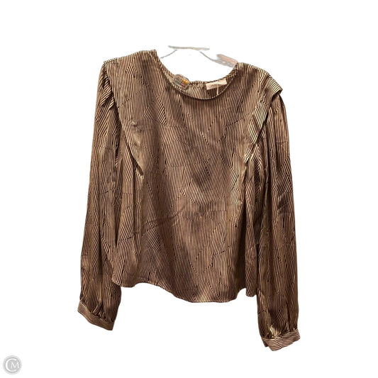 Top Long Sleeve By Anine Bing In Black & Gold, Size: Xl