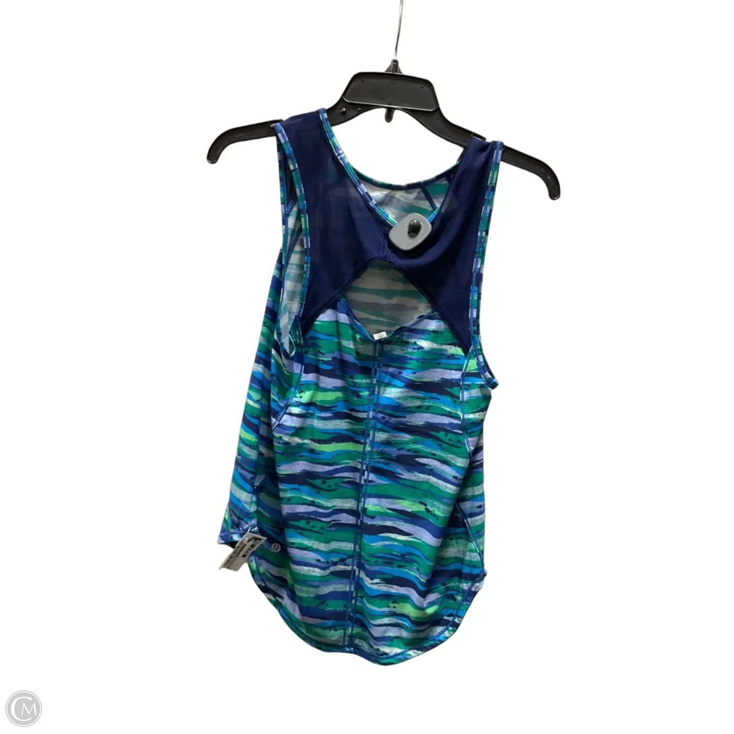 Athletic Tank Top By Lululemon In Blue & Green, Size: 4