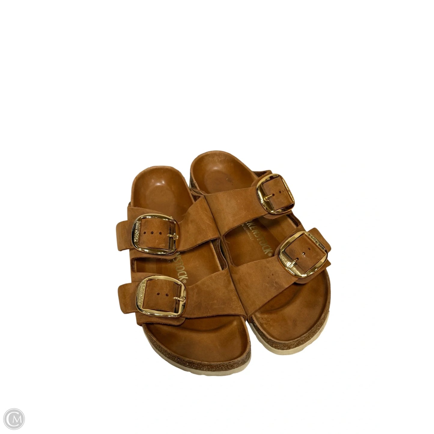 Sandals Flats By Birkenstock In Tan, Size: 8