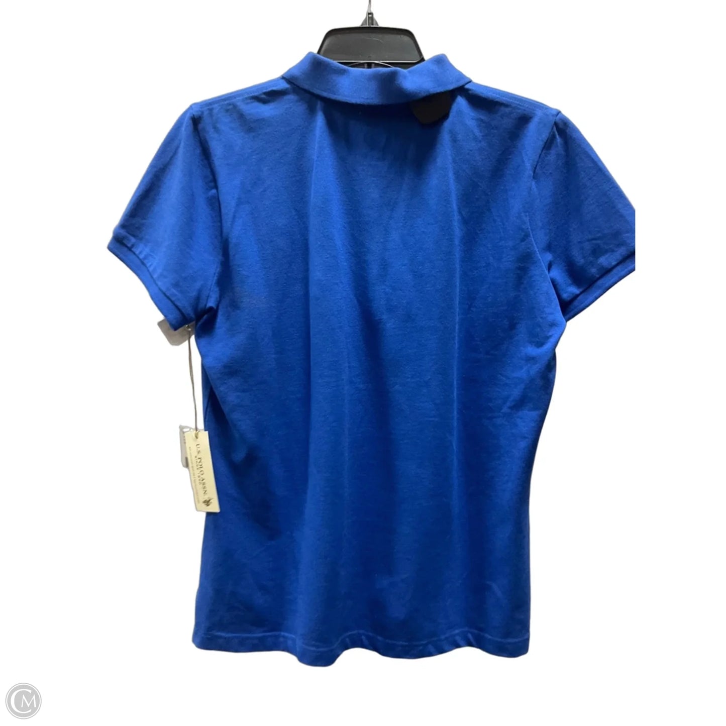 Top Short Sleeve By Polo Ralph Lauren In Blue & Pink, Size: L