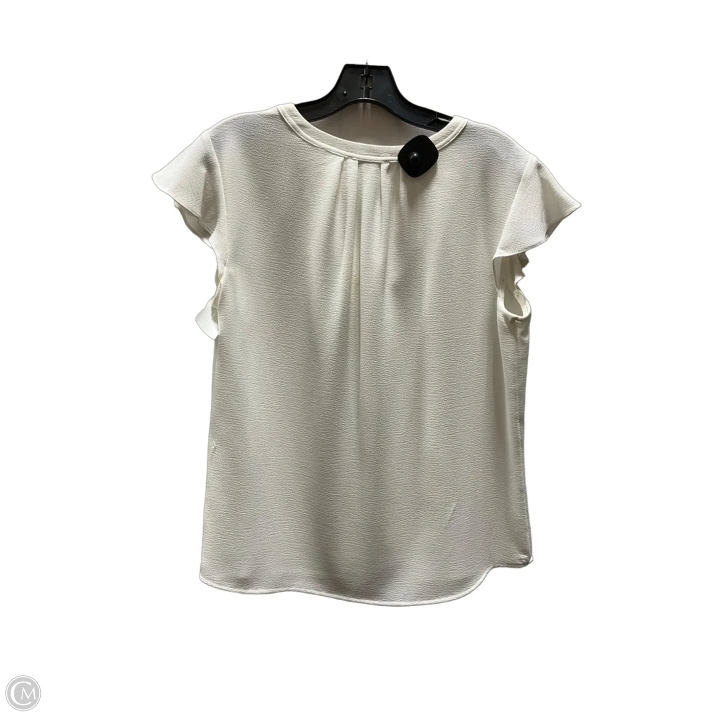 Top Short Sleeve By Calvin Klein In Cream, Size: M