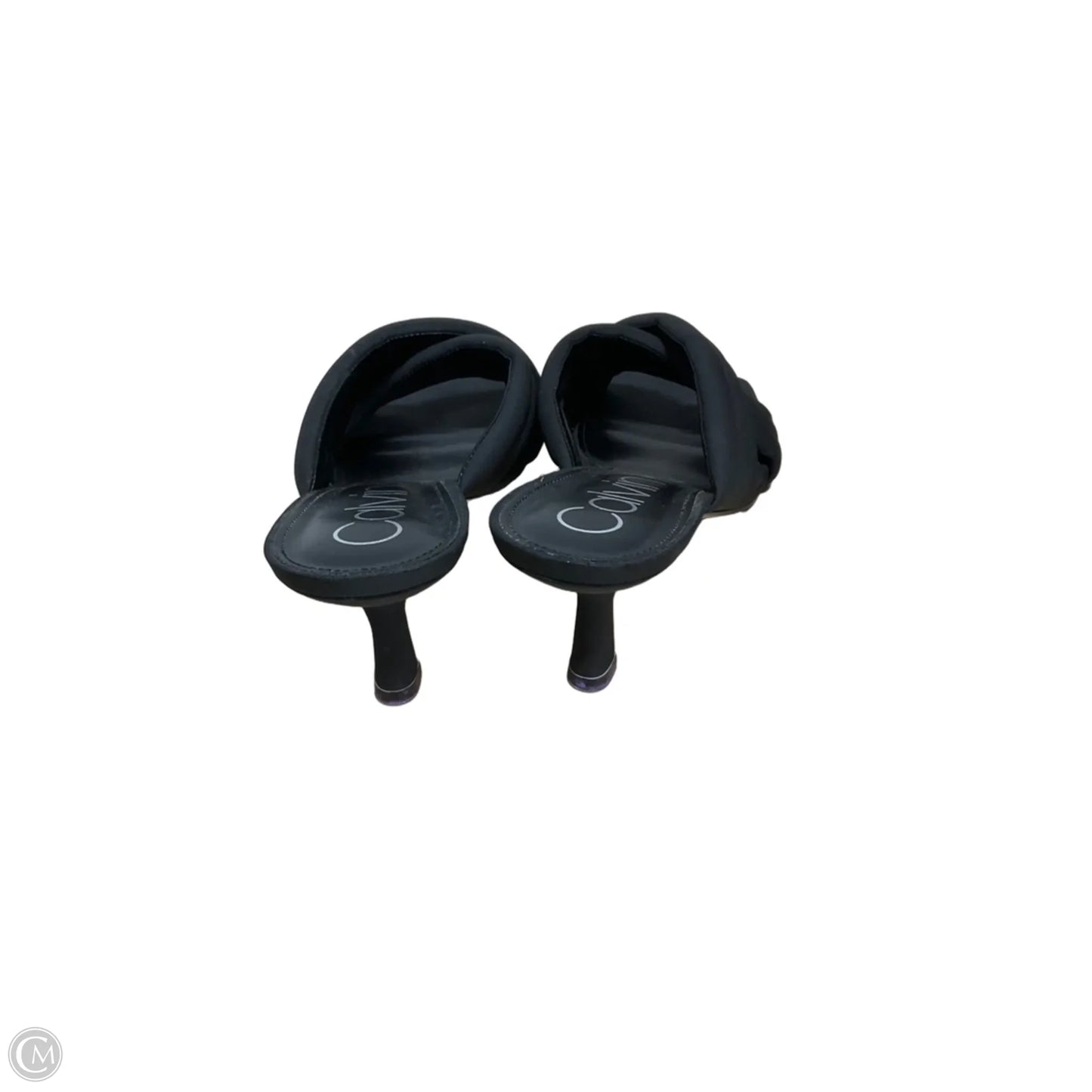 Sandals Heels Kitten By Calvin Klein In Black, Size: 8.5