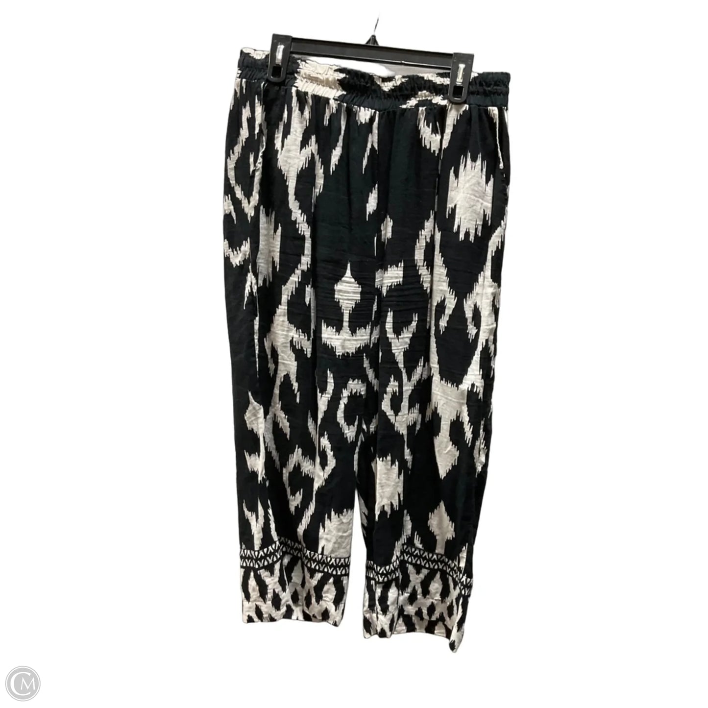 Pants Wide Leg By Rachel Zoe In Black & Cream, Size: Xl