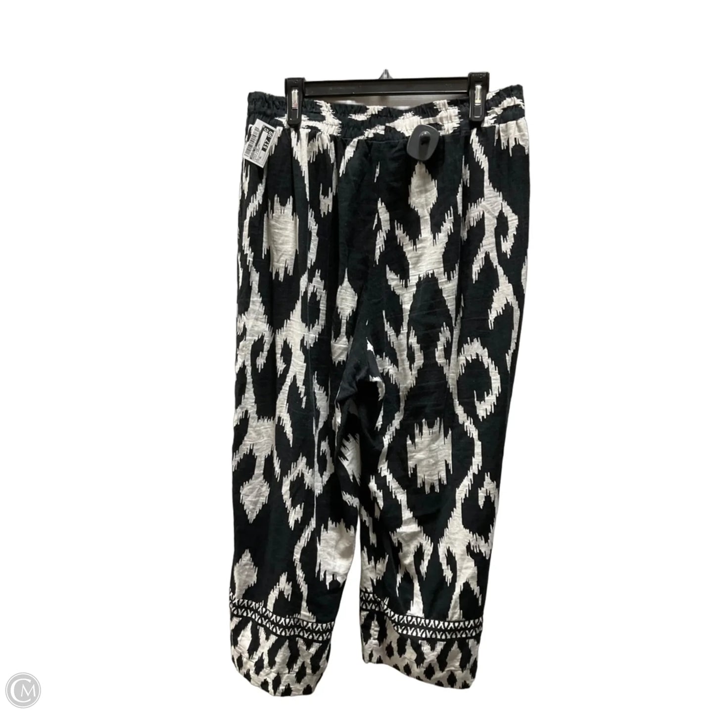 Pants Wide Leg By Rachel Zoe In Black & Cream, Size: Xl