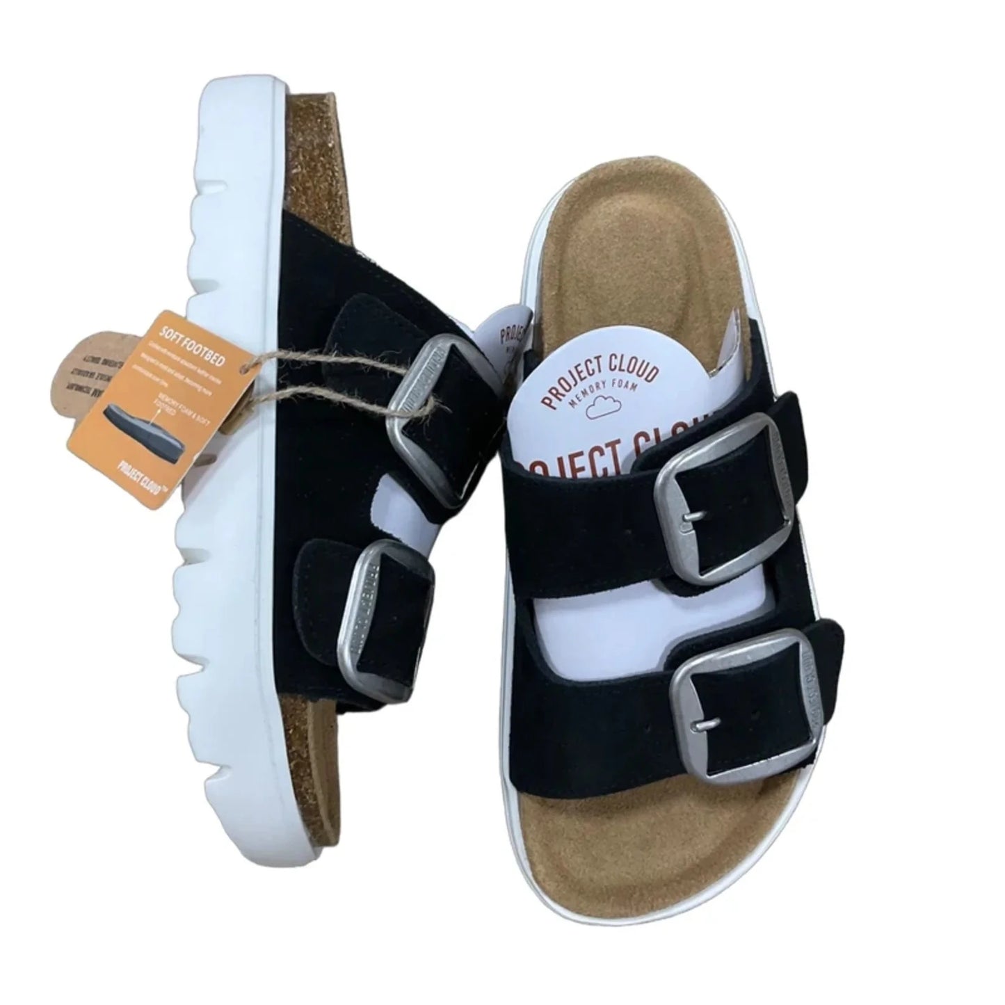 Sandals Flats By Cmf In Black, Size: 6.5
