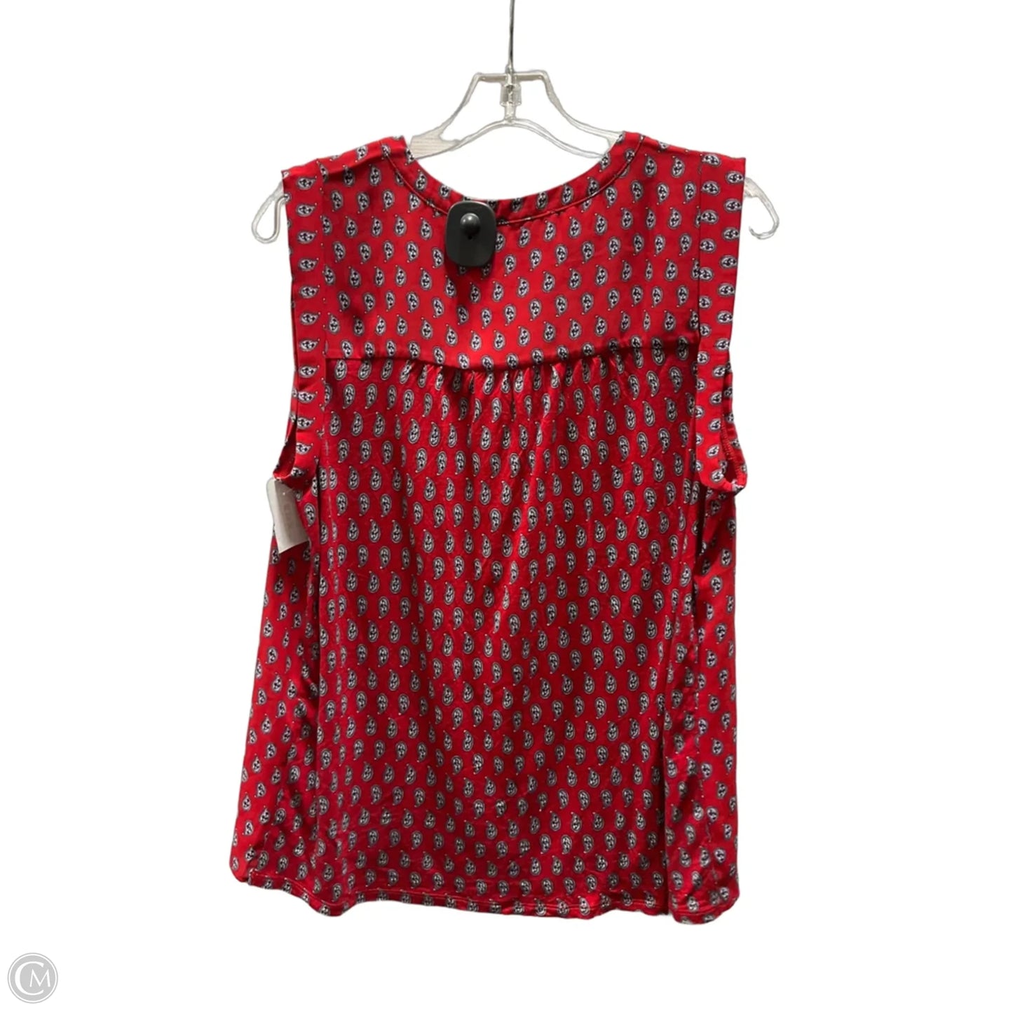 Top Sleeveless By Loft In Red, Size: M