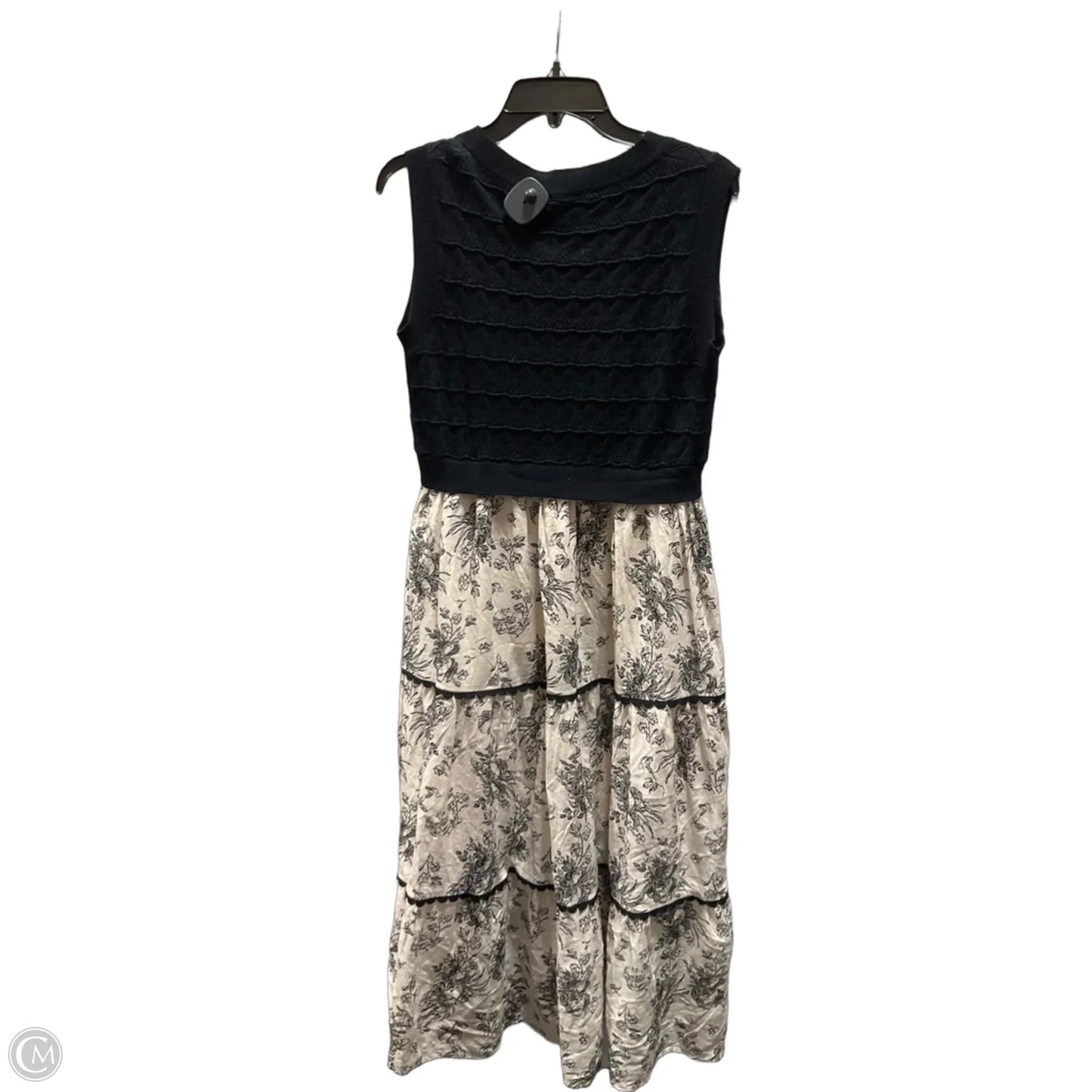 Dress Casual Maxi By &merci In Black & Cream, Size: M