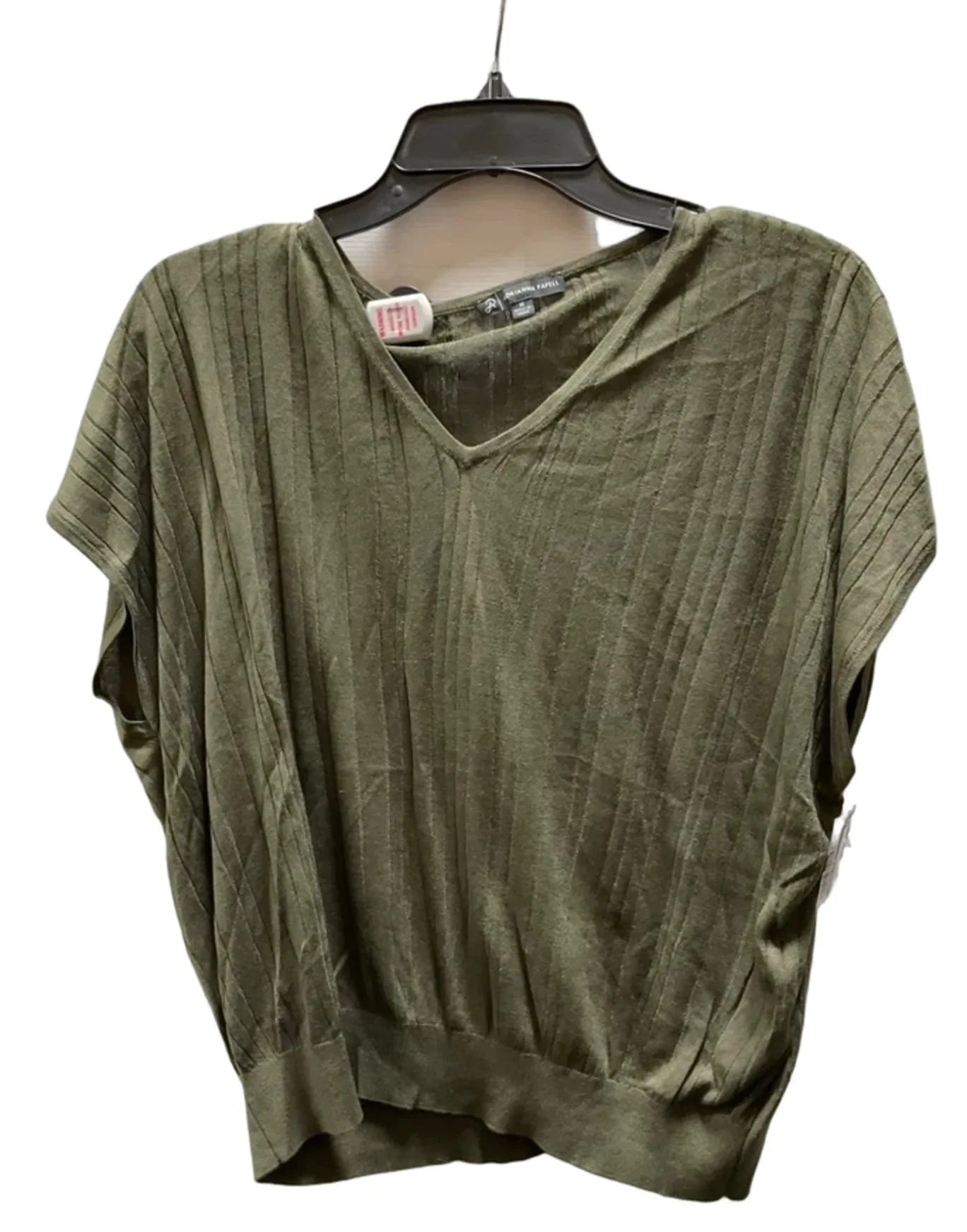 Top Short Sleeve By Adrianna Papell In Green, Size: M