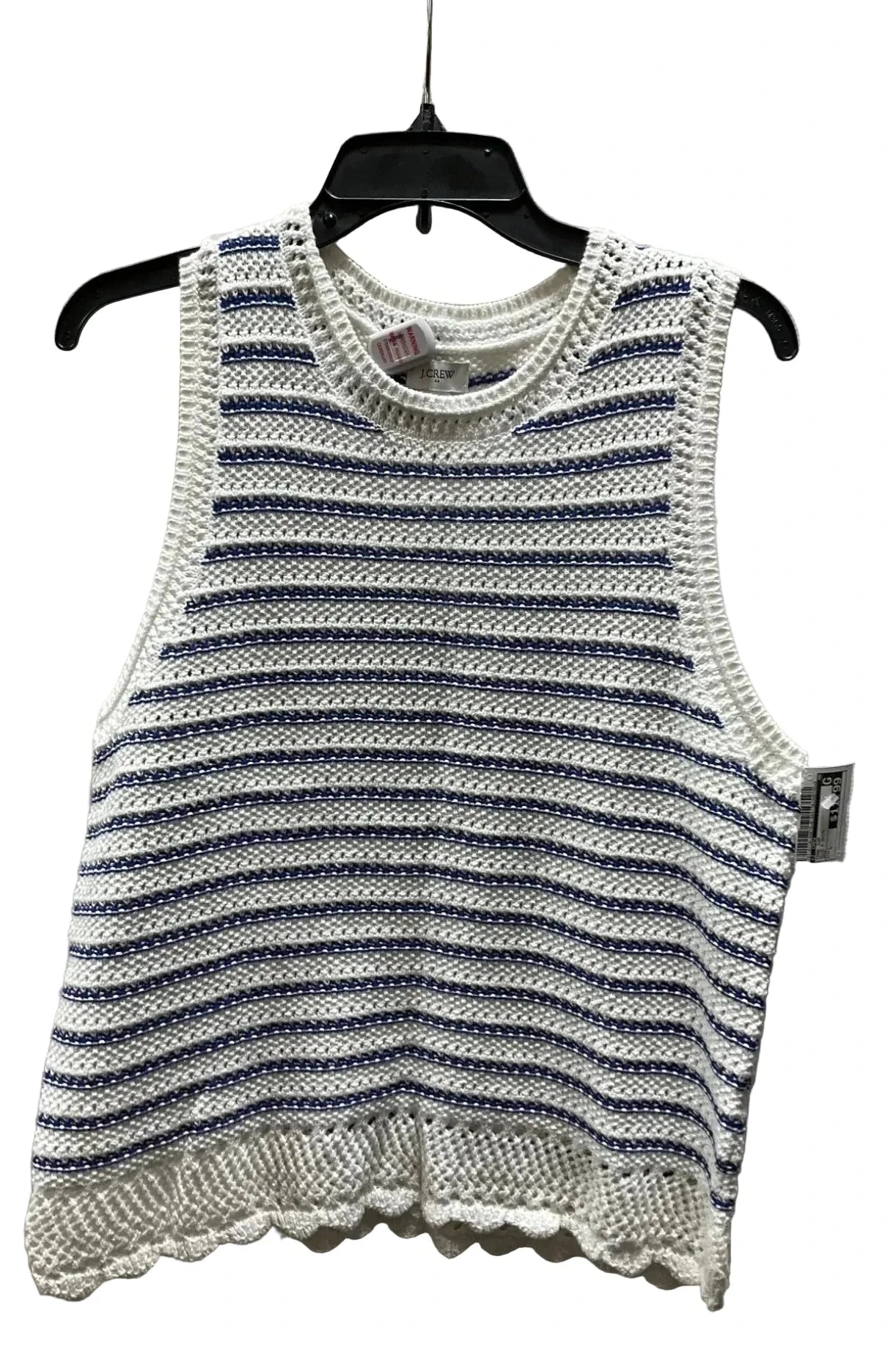 Tank Top By J. Crew In Blue & White, Size: L