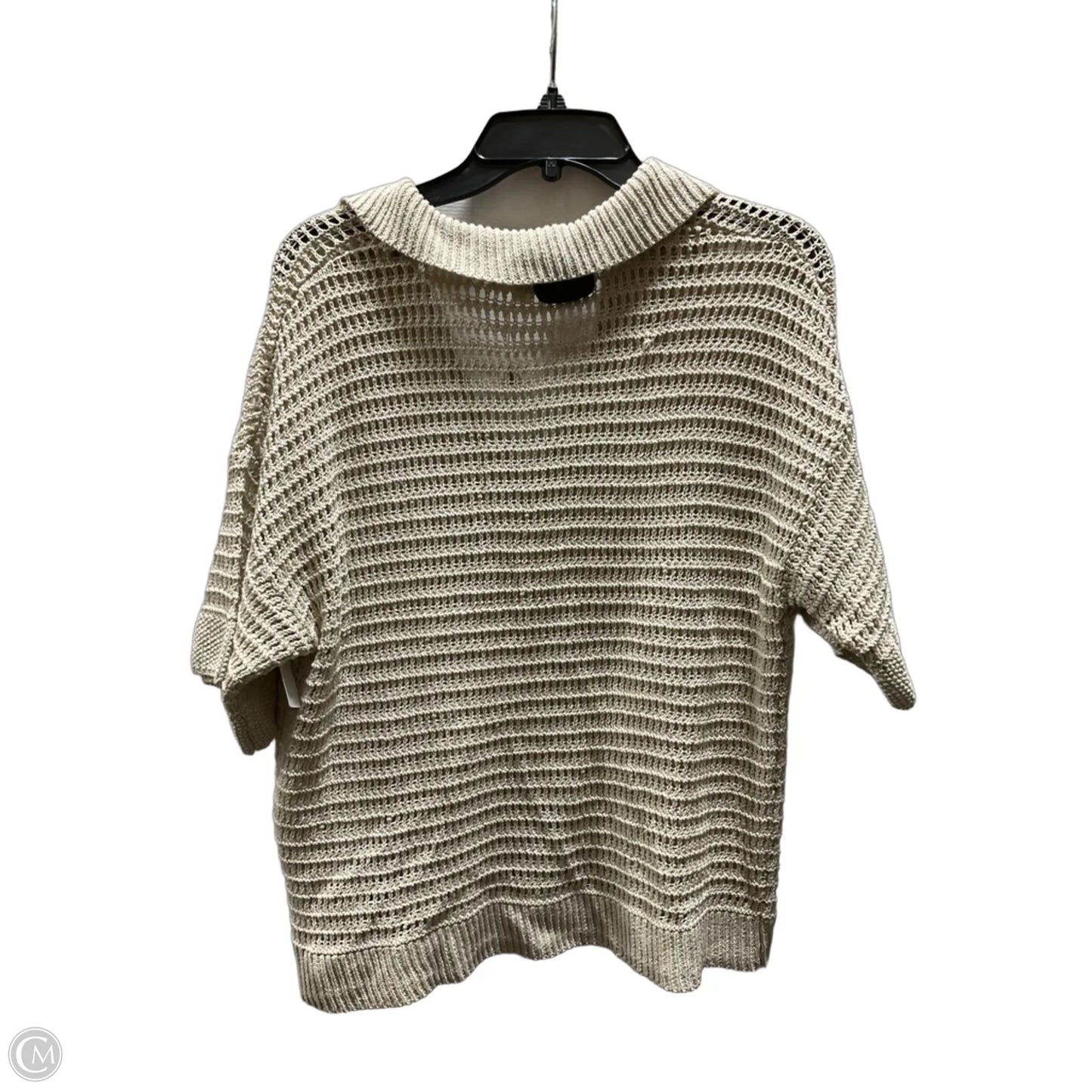Top Short Sleeve By Max Studio In Beige, Size: M