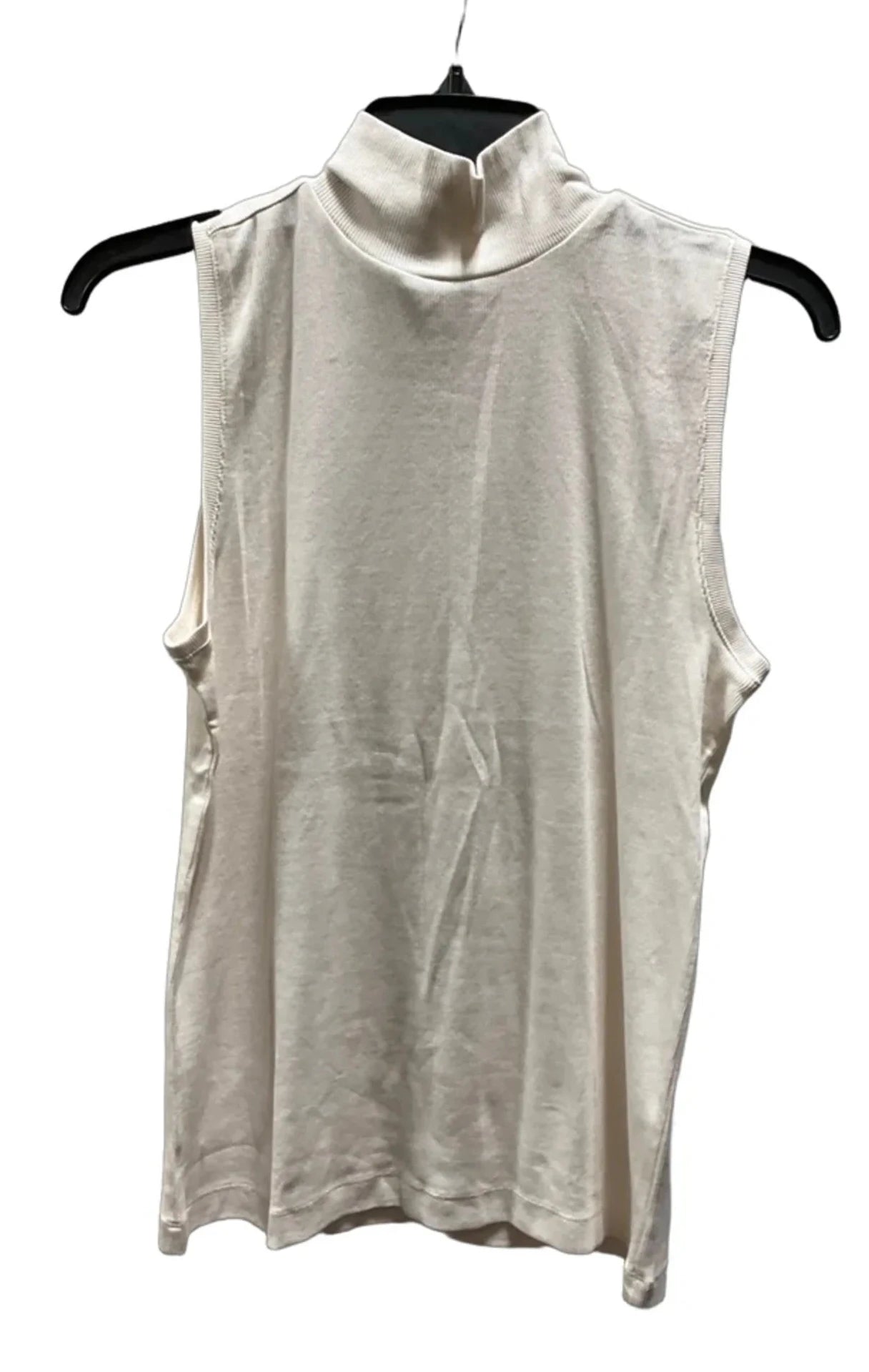 Top Sleeveless By Loft In Cream, Size: L