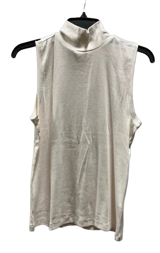 Top Sleeveless By Loft In Cream, Size: L