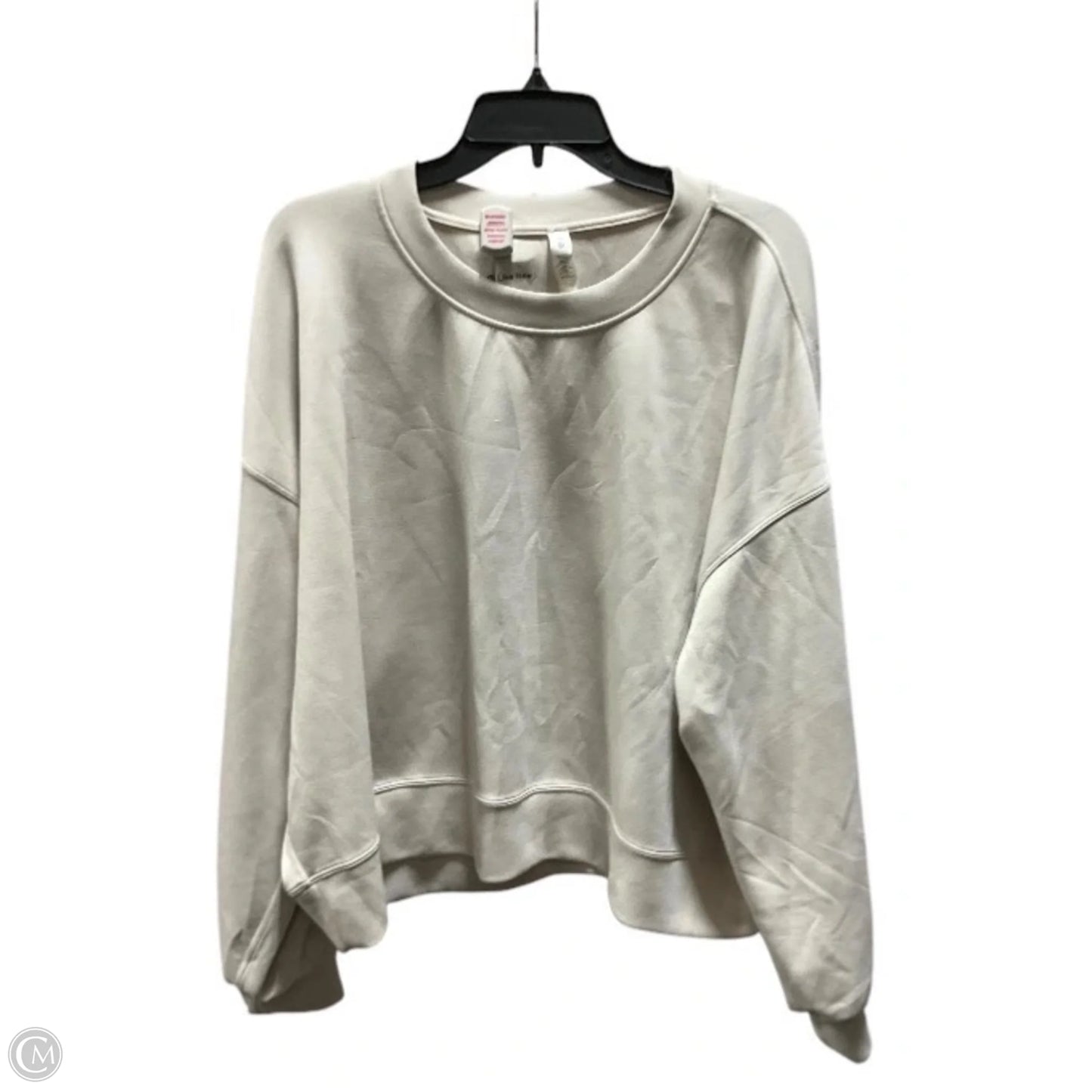 Athletic Sweatshirt Crewneck By Lululemon In Cream, Size: 20