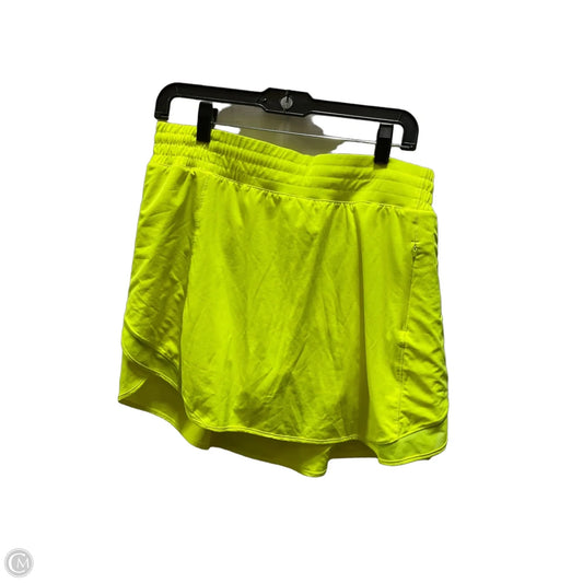 Athletic Skort By Lululemon In Yellow, Size: 14