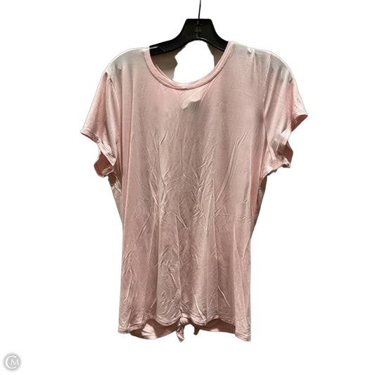 Athletic Top Short Sleeve By Lululemon In Pink, Size: 12