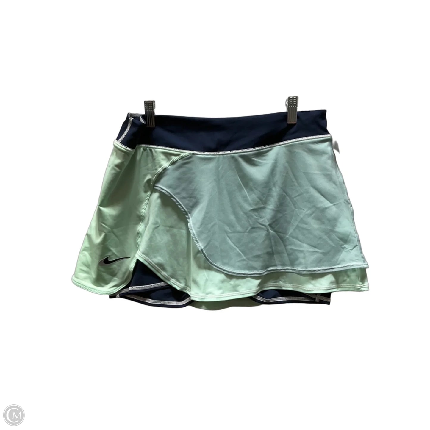 Athletic Skort By Nike Apparel In Blue & Green, Size: Xl