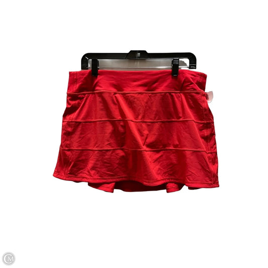 Athletic Skort By Lululemon In Red, Size: 12