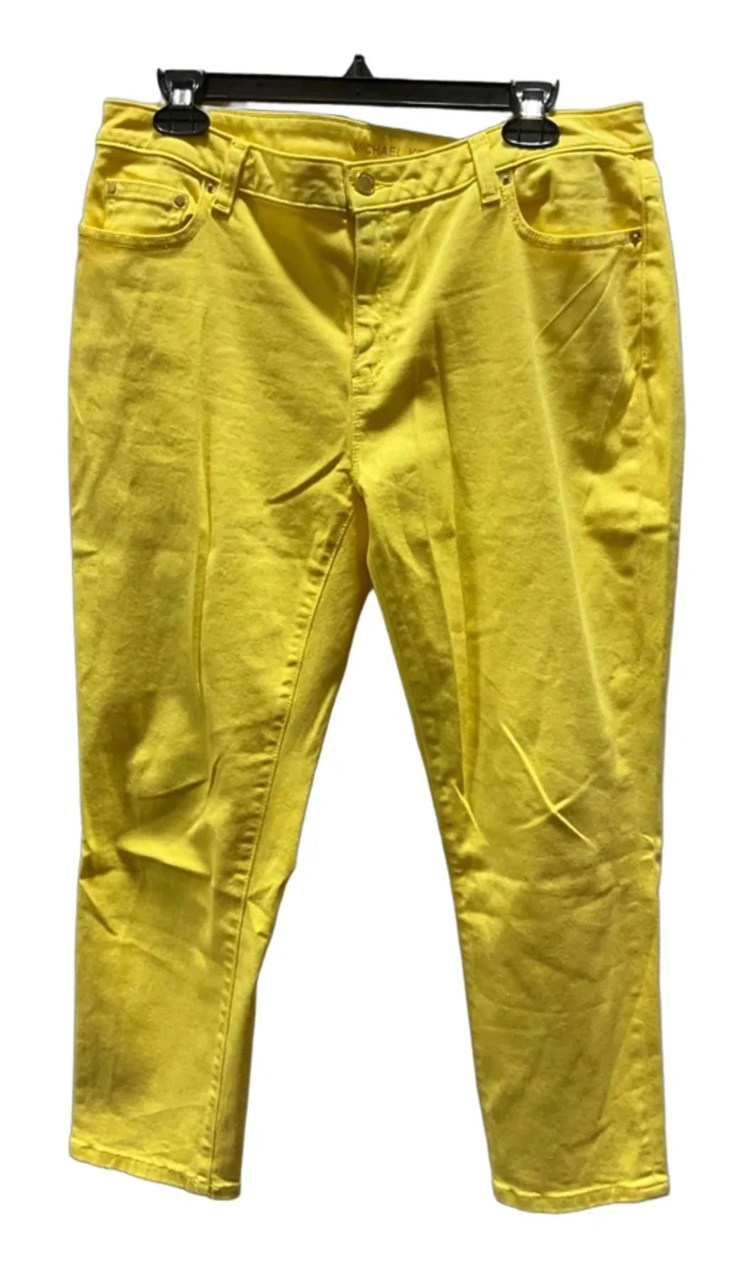 Jeans Cropped By Michael Kors In Yellow, Size: 12