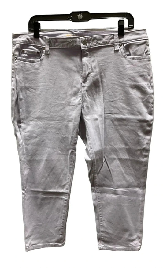 Jeans Cropped By Michael Kors In Purple, Size: 14