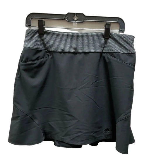 Athletic Shorts By Adidas In Black & Grey, Size: M