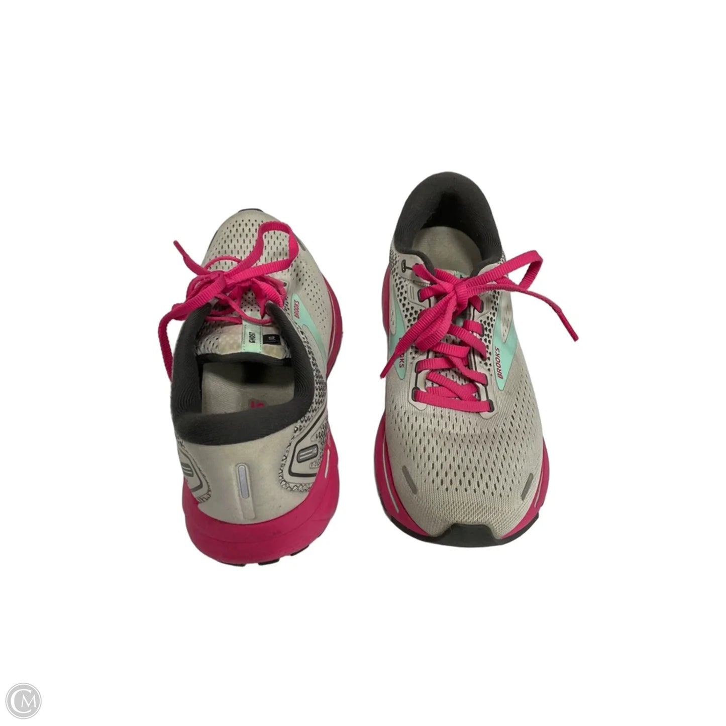 Shoes Athletic By Brooks In Grey & Pink, Size: 8