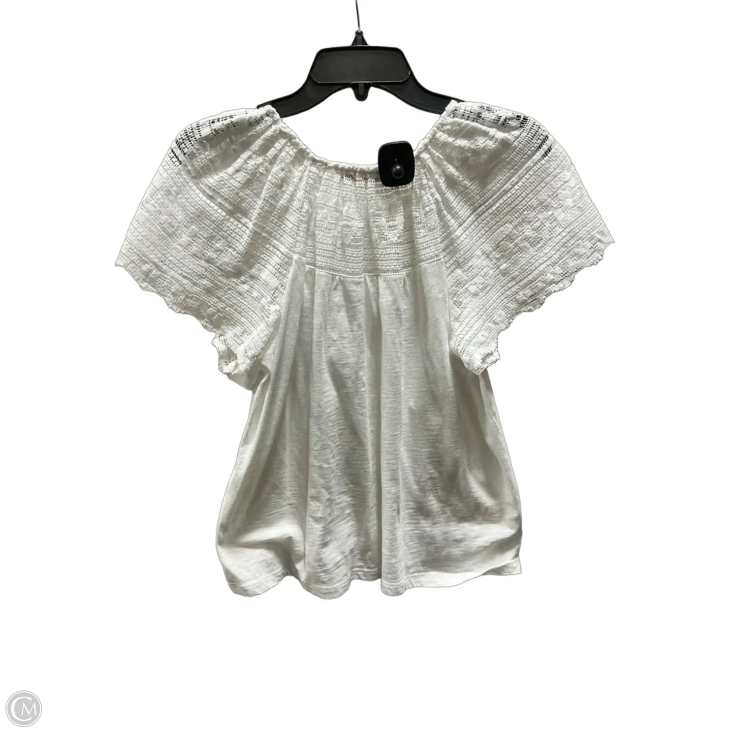 Top Short Sleeve By Loft In White, Size: M