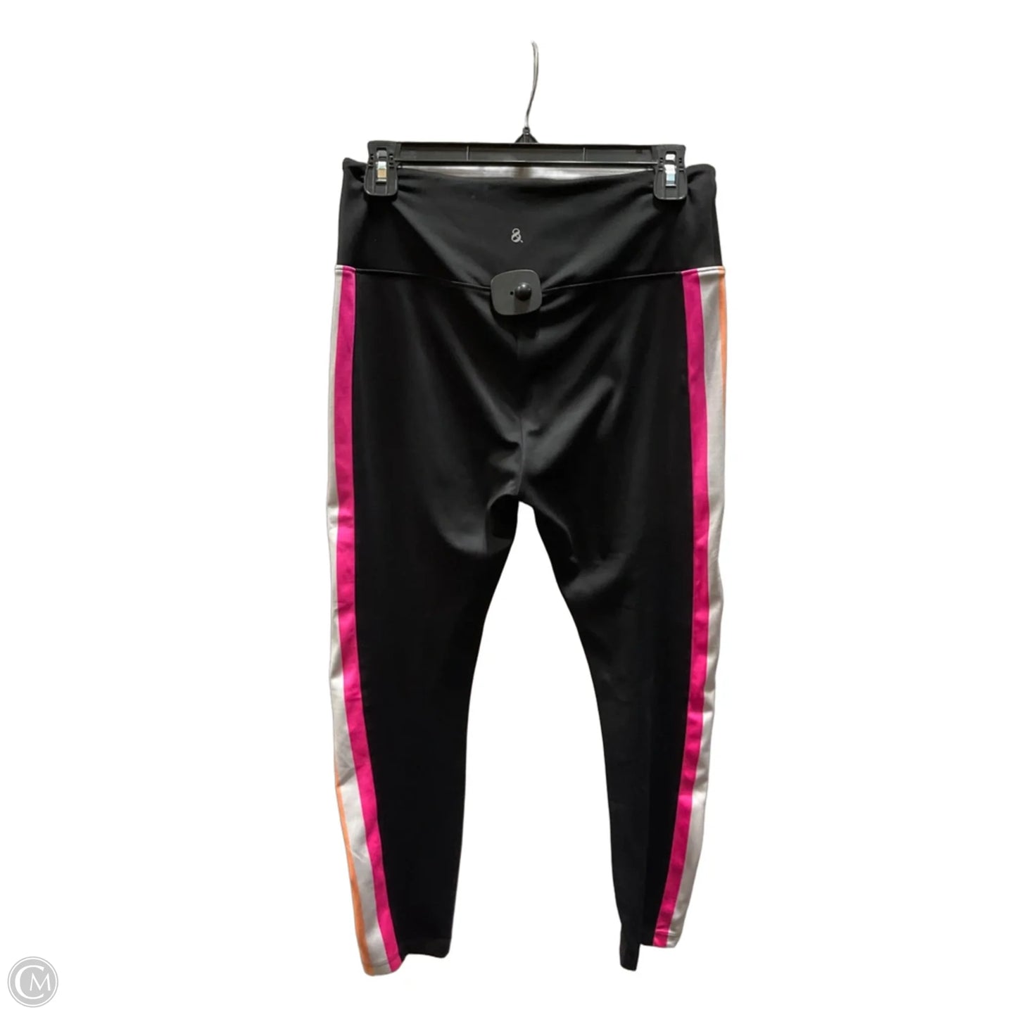Athletic Leggings By Lou And Grey In Black & Orange, Size: M