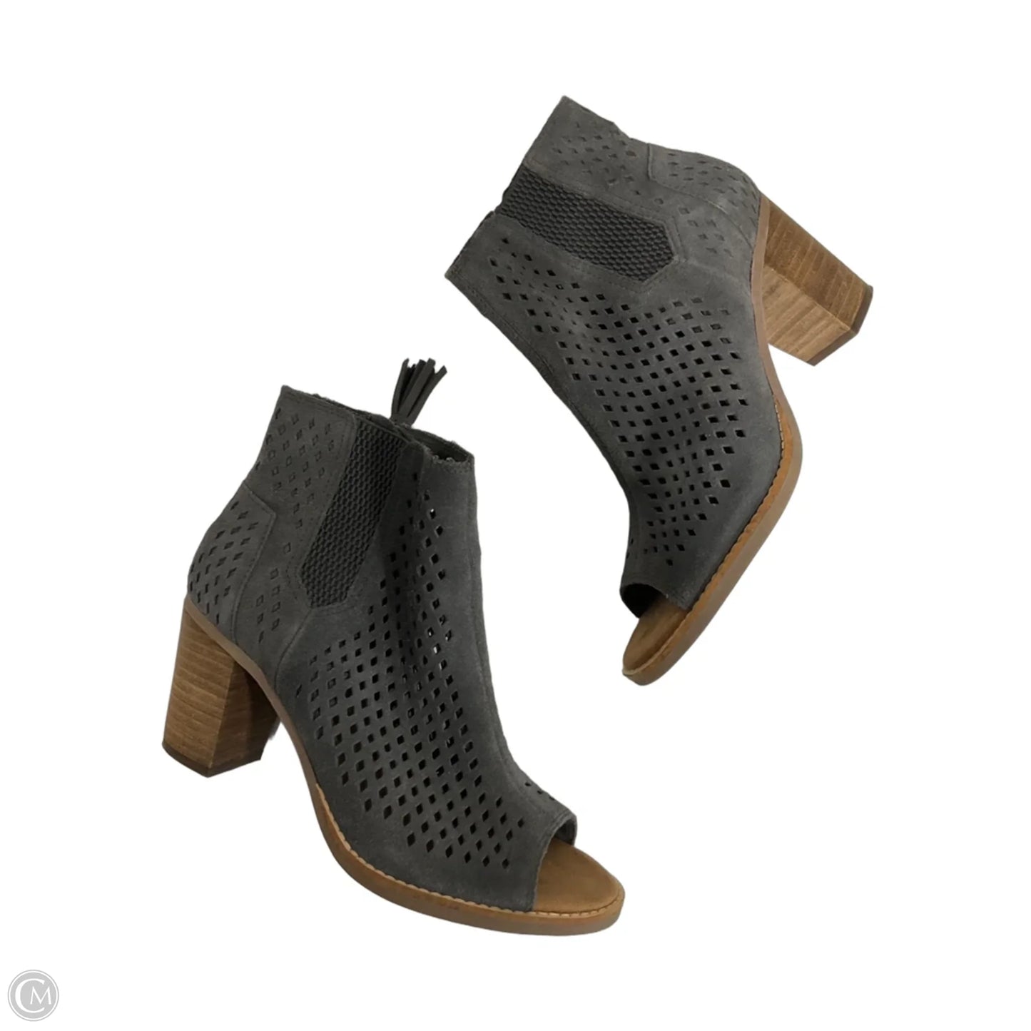 Boots Ankle Heels By Toms In Grey, Size: 7.5