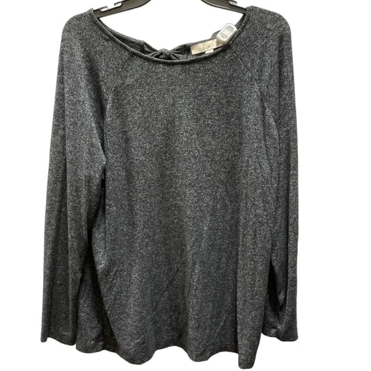 Top Long Sleeve By Loft In Black, Size: L