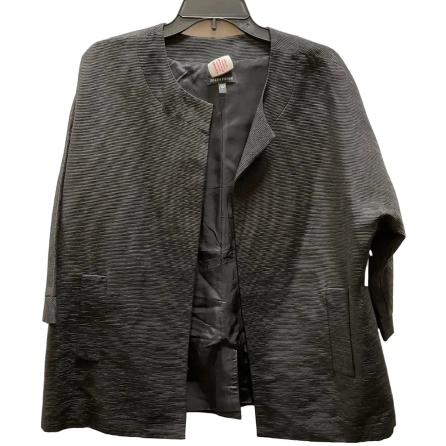 Jacket Other By Eileen Fisher In Black, Size: L