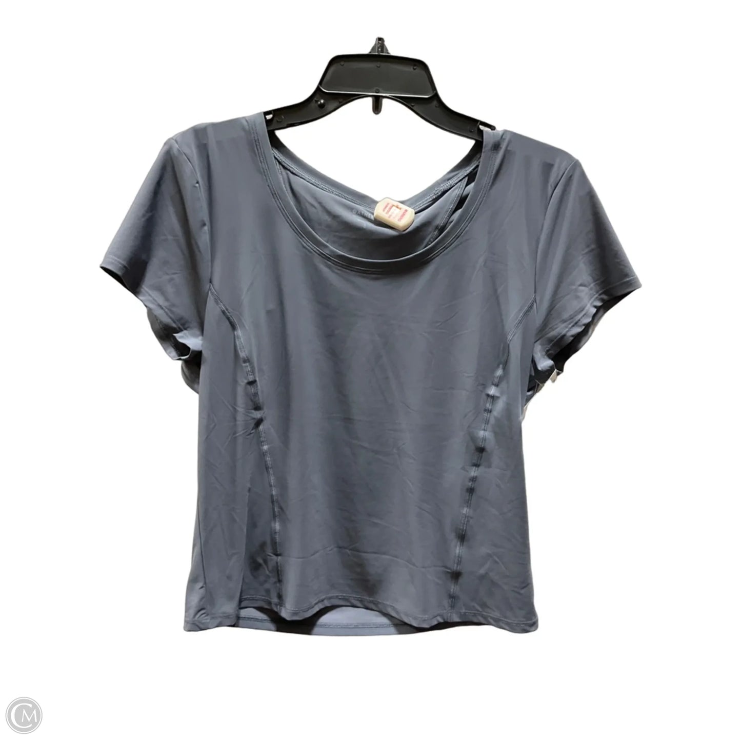 Athletic Top Short Sleeve By Athleta In Grey, Size: L