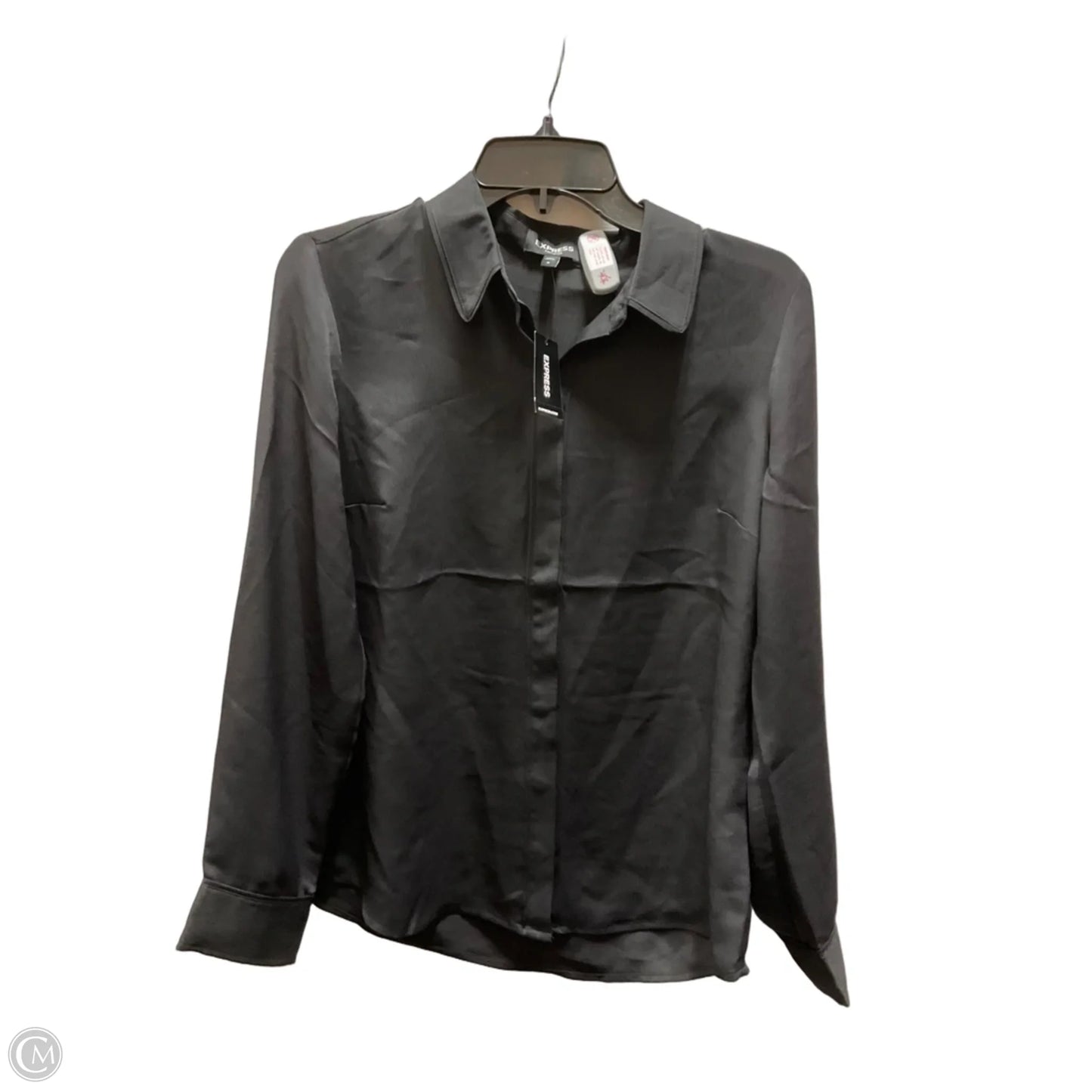 Blouse Long Sleeve By Express In Black, Size: M