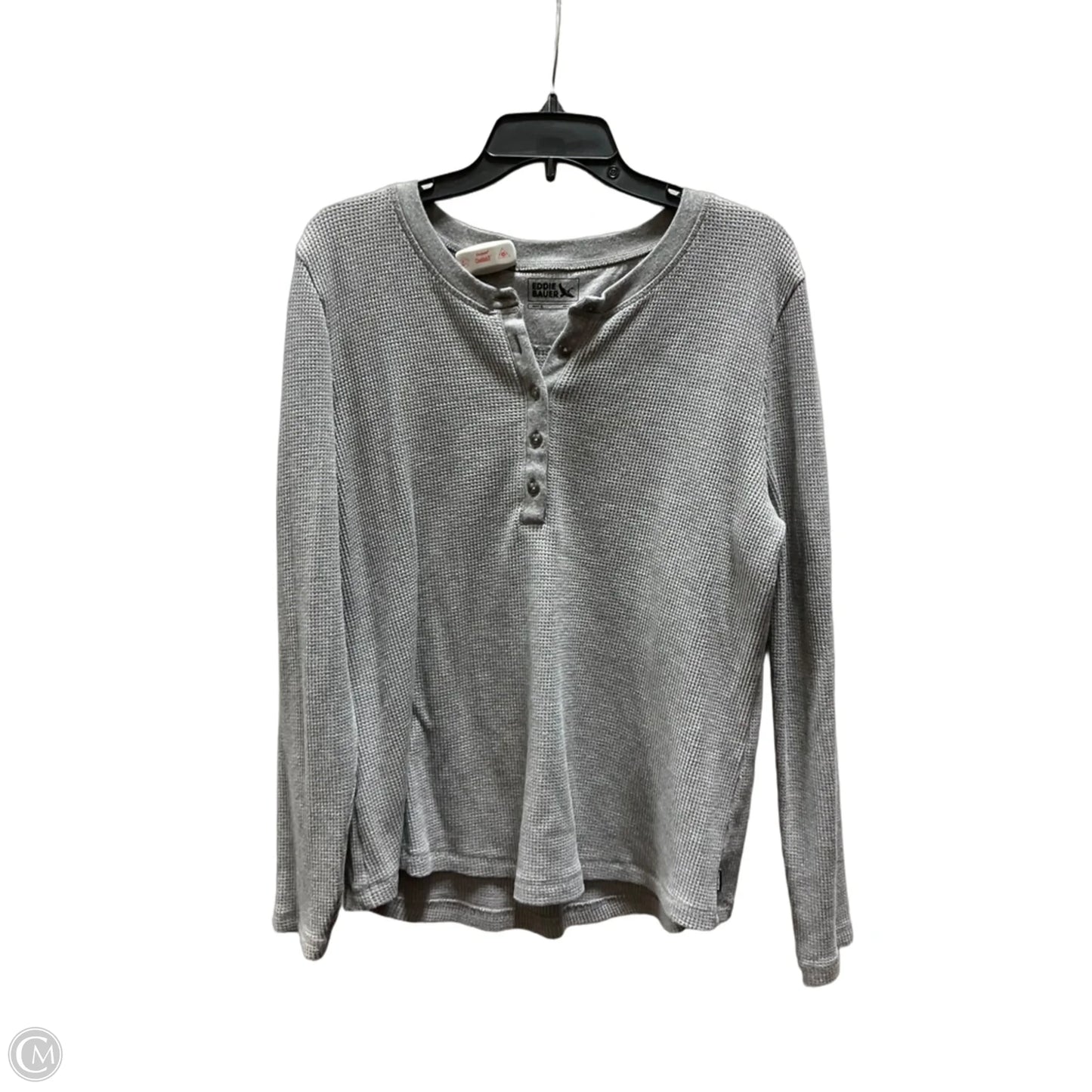 Top Long Sleeve By Eddie Bauer In Grey, Size: Xl