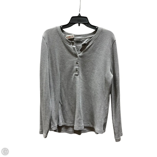 Top Long Sleeve By Eddie Bauer In Grey, Size: Xl