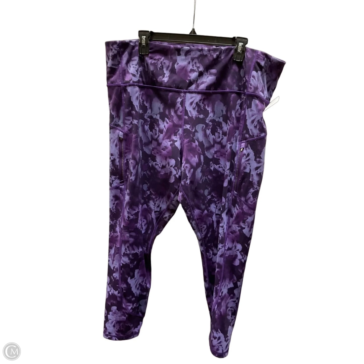 Athletic Leggings By Athleta In Purple, Size: 3x