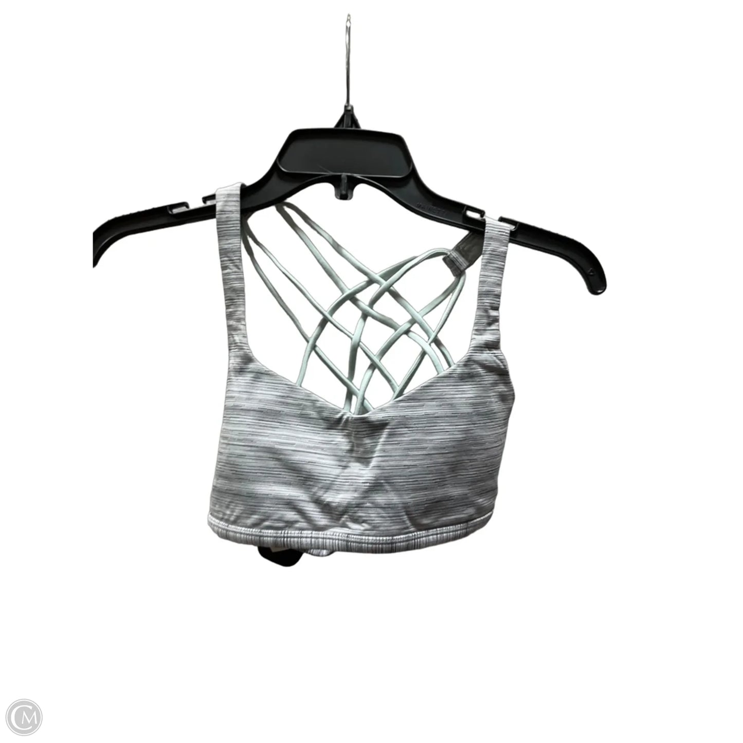 Athletic Bra By Lululemon In Grey & White, Size: 6