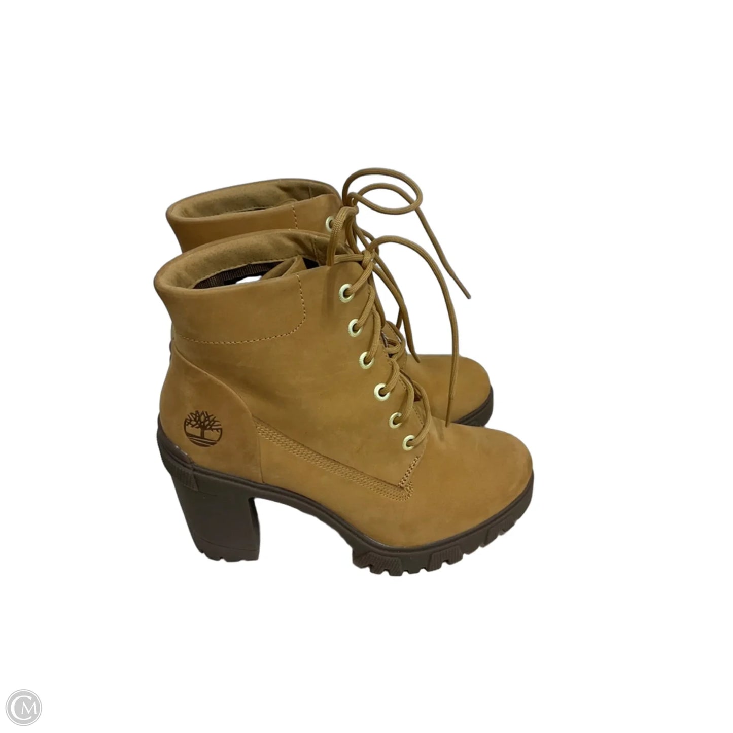 Boots Ankle Heels By Timberland In Tan, Size: 8.5