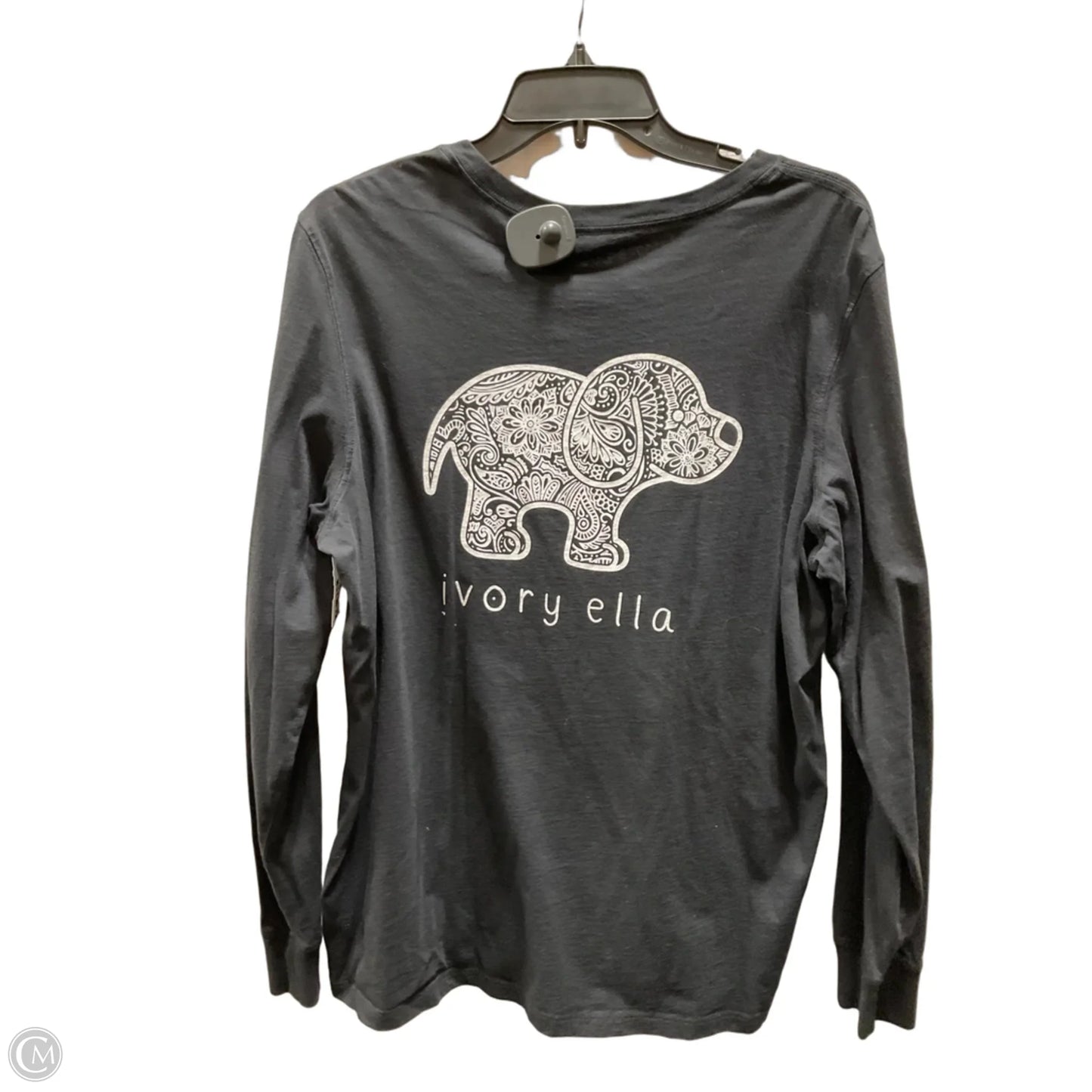 Top Long Sleeve By Ivory Ella In Black, Size: Xl