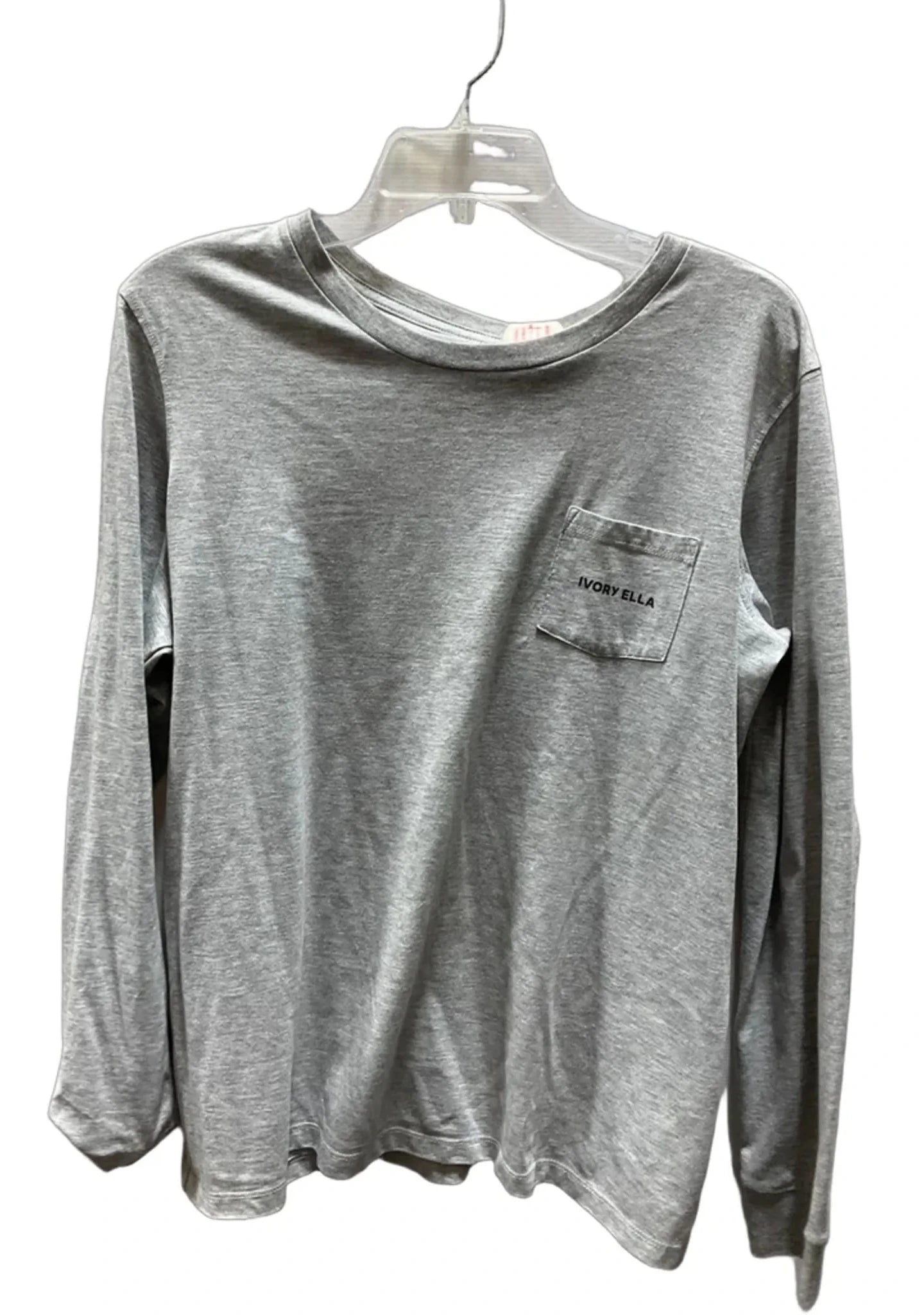 Top Long Sleeve By Ivory Ella In Grey, Size: Xl