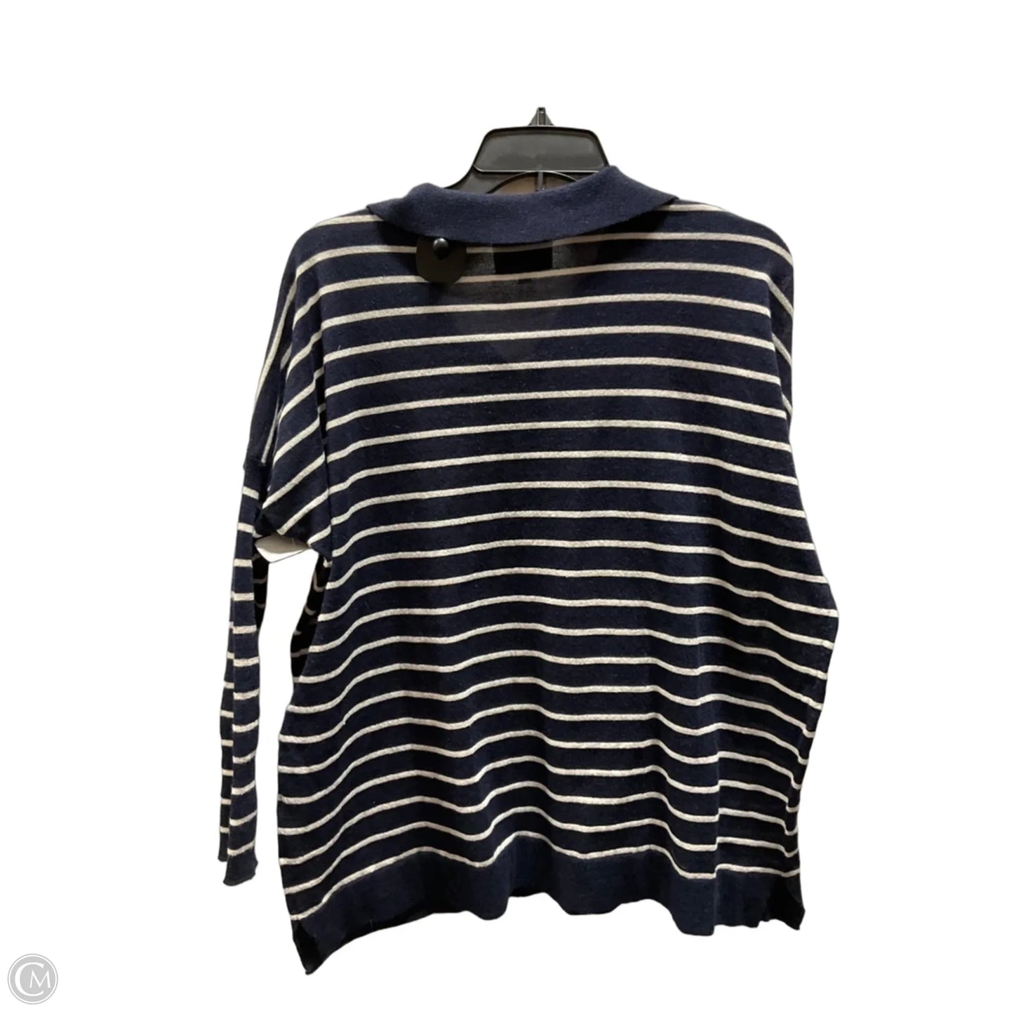 Top Long Sleeve By Tuckernuck In Blue & Cream, Size: Xs
