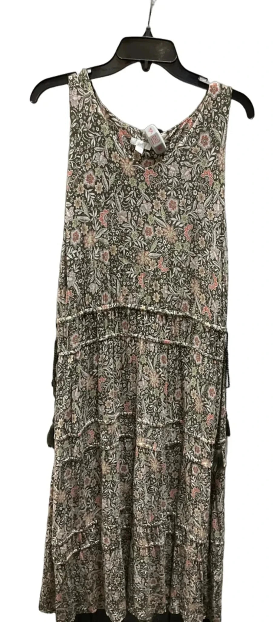 Dress Casual Maxi By J. Jill In Green & Pink, Size: M